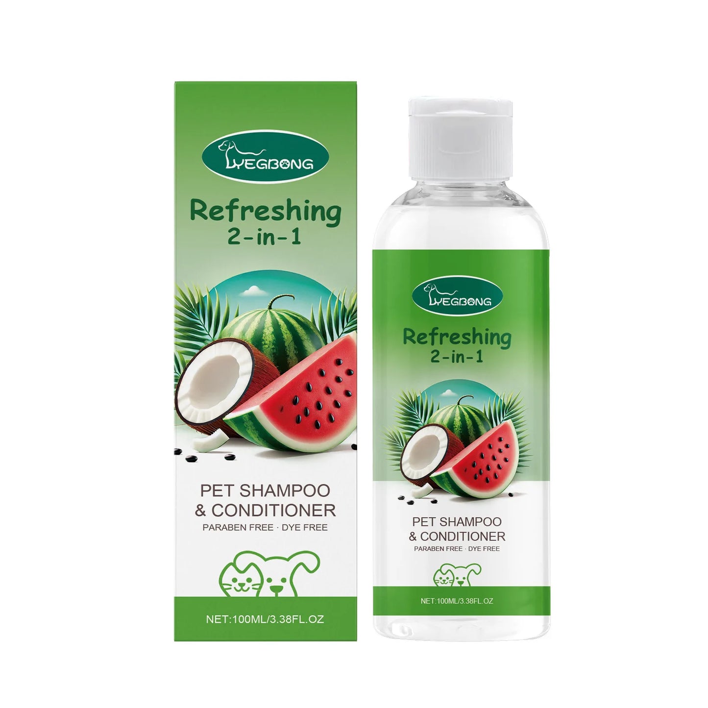 YEGBONG Refreshing 2-In-1 Pet Shampoo And Conditioner Itch Skin Moisturizing Dirt Odor Removal Conditioner Dog Shower Gel